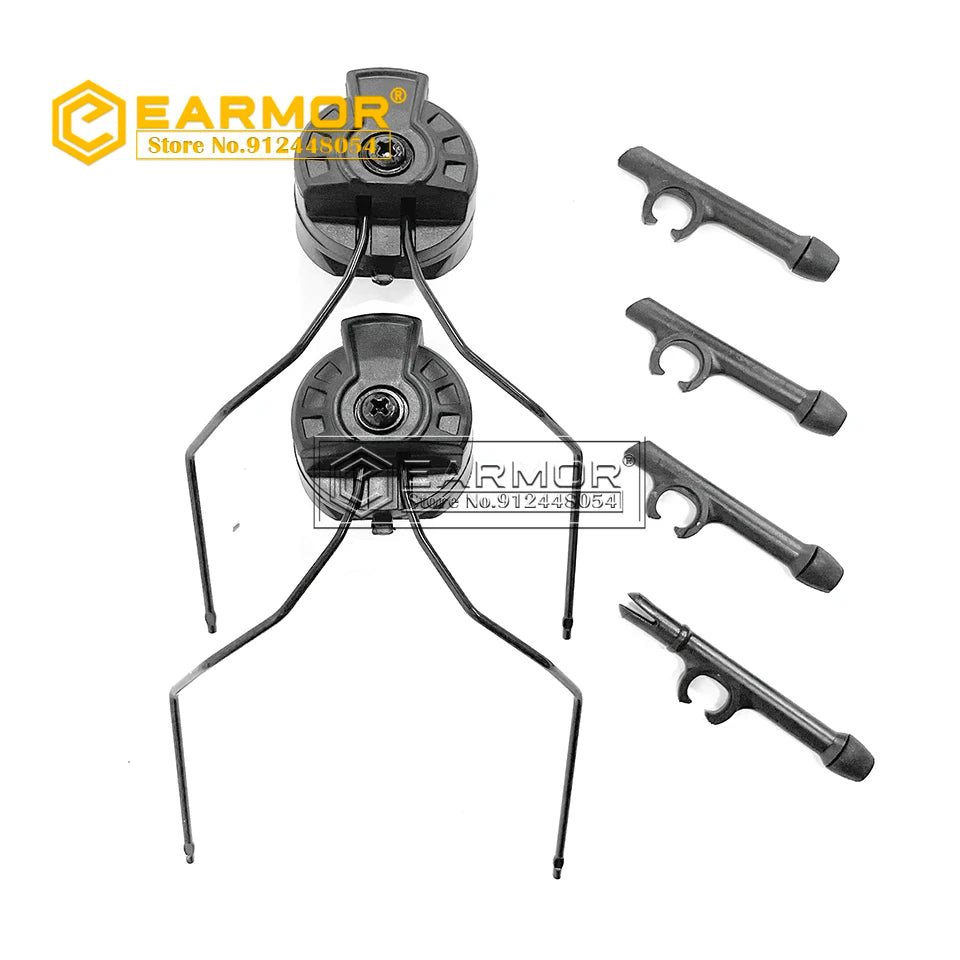 EARMOR Tactical Headset ARC Helmet Rails Adapter Ops-Core FAST Helmet Suitable for PELT Comtac Headset 360 Degree Rotating