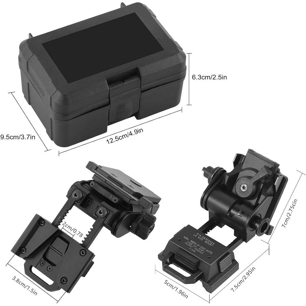 BOOIU Tactical Helmet Metal L4G24 NVG Night Vision Device Mounting Bracket Outdoor Sports Bracket For PVS15/18 Helmets