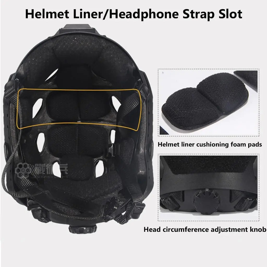 Airsoft Helmet Set, Tactical Helmet with Airsoft Mask Shooting Pickup Noise Canceling Headset, Paintball Goggles and NVG Model