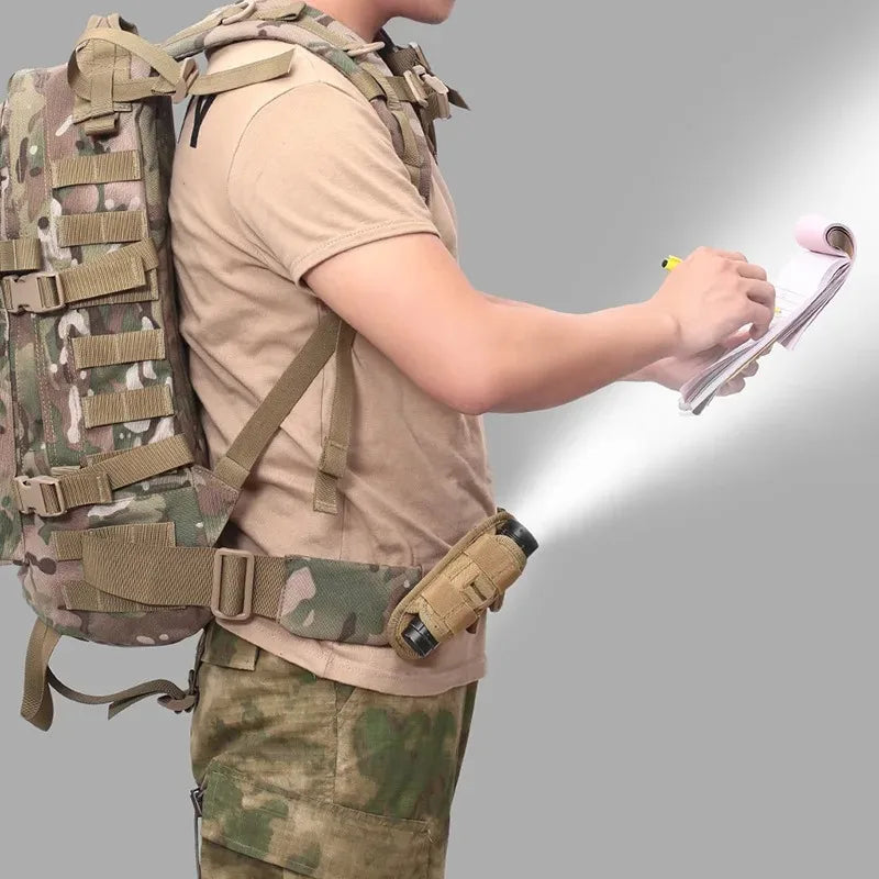 Flashlight bag 360 degree rotatable flashlight case outdoor hunting nylon waist bag flashlight bag leather case flashlight case