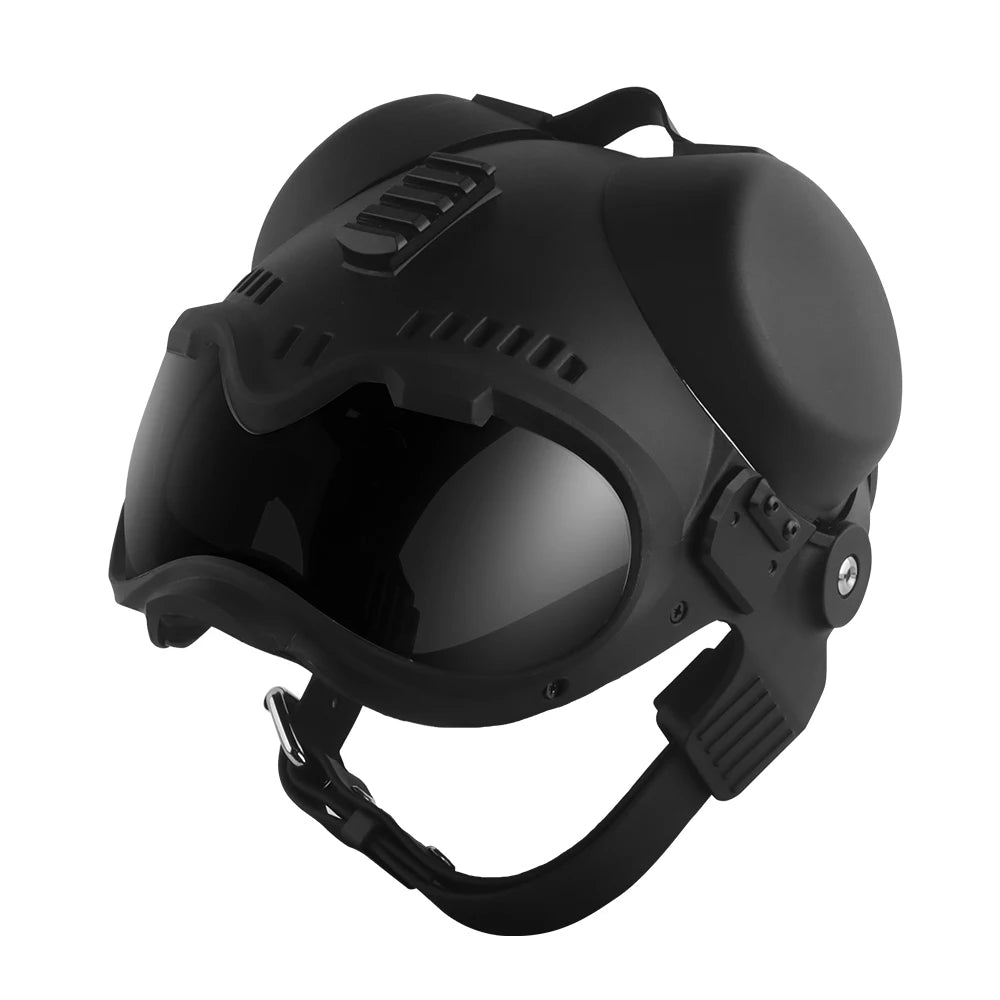 Tactical Dog Training K9 Helmet Military Hunting Large Dog Patrol Dogs Sheepdog Pet Motorcycle Protective Helmet with Goggles