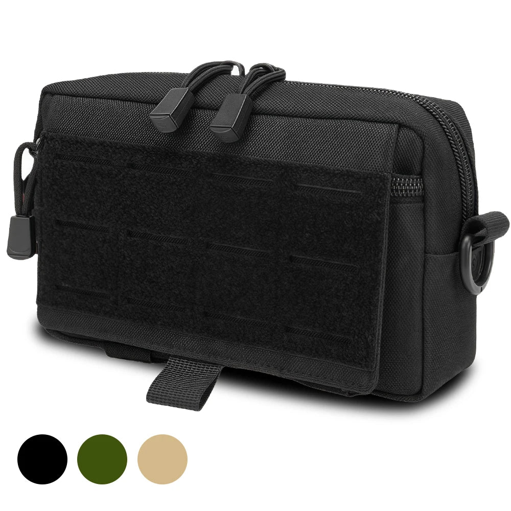 Tactical Molle Admin Pouch Compact Utility EDC Tool Bag Outdoor Phone Pouch Fanny Waist Pack Bag Belt Pouch Small First Aid Kit