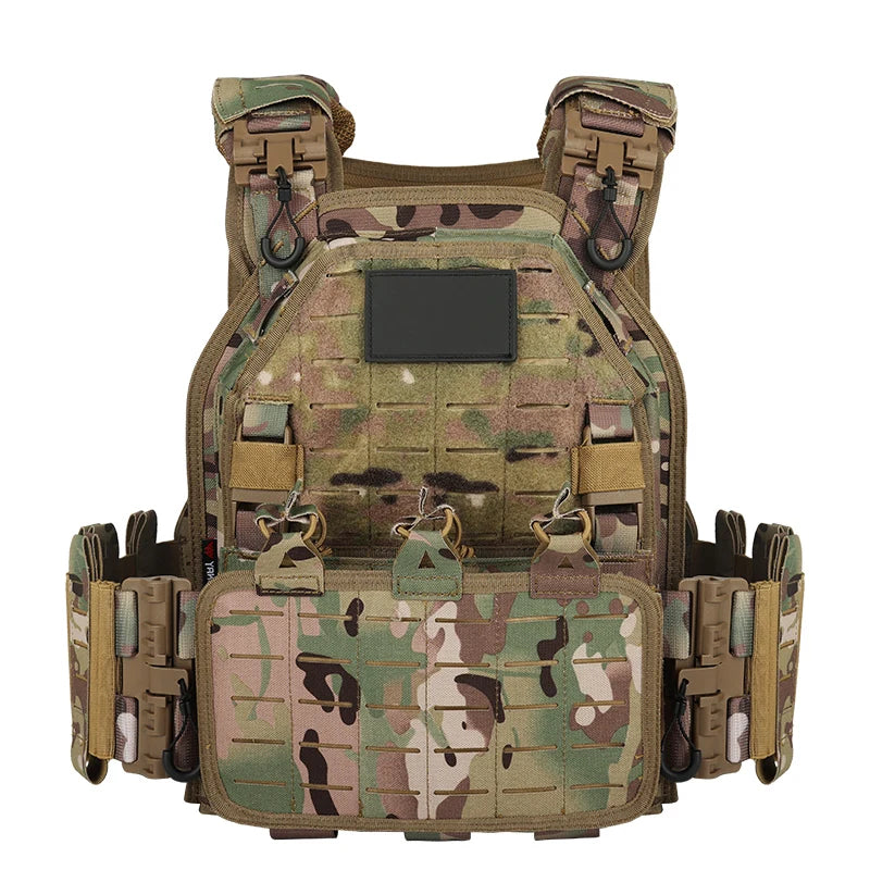 New Arrival Light Weight Quick Release Laser Cutting SWAT Combat 1000D Molle Chaleco Tactico Tactical Vest