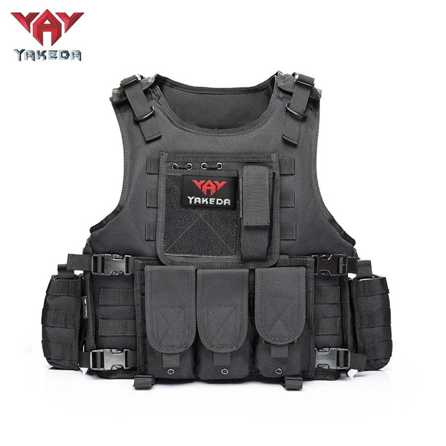 YAKEDA quick detachable outdoor adventure equipment vest, quick detachable lightweight multi-functional outdoor vest