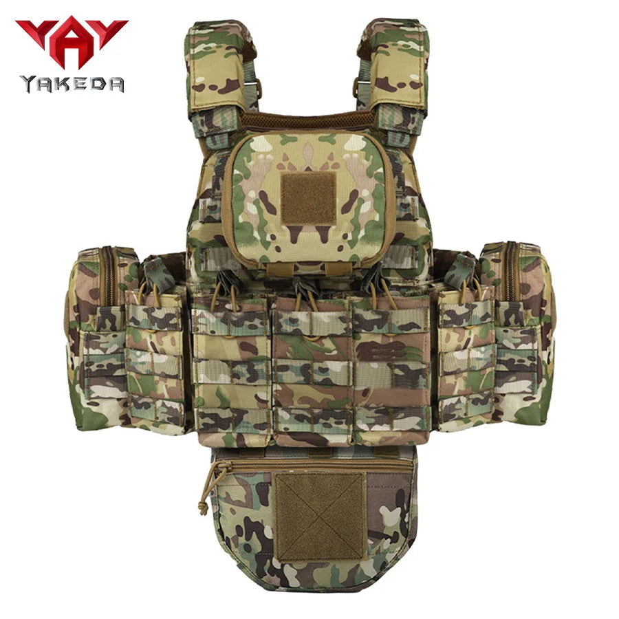 YAKEDA Five Piece Equipment Bag Training Vest, Detachable and Expandable, Waterproof, Wear-Resistant and Tear Resistant