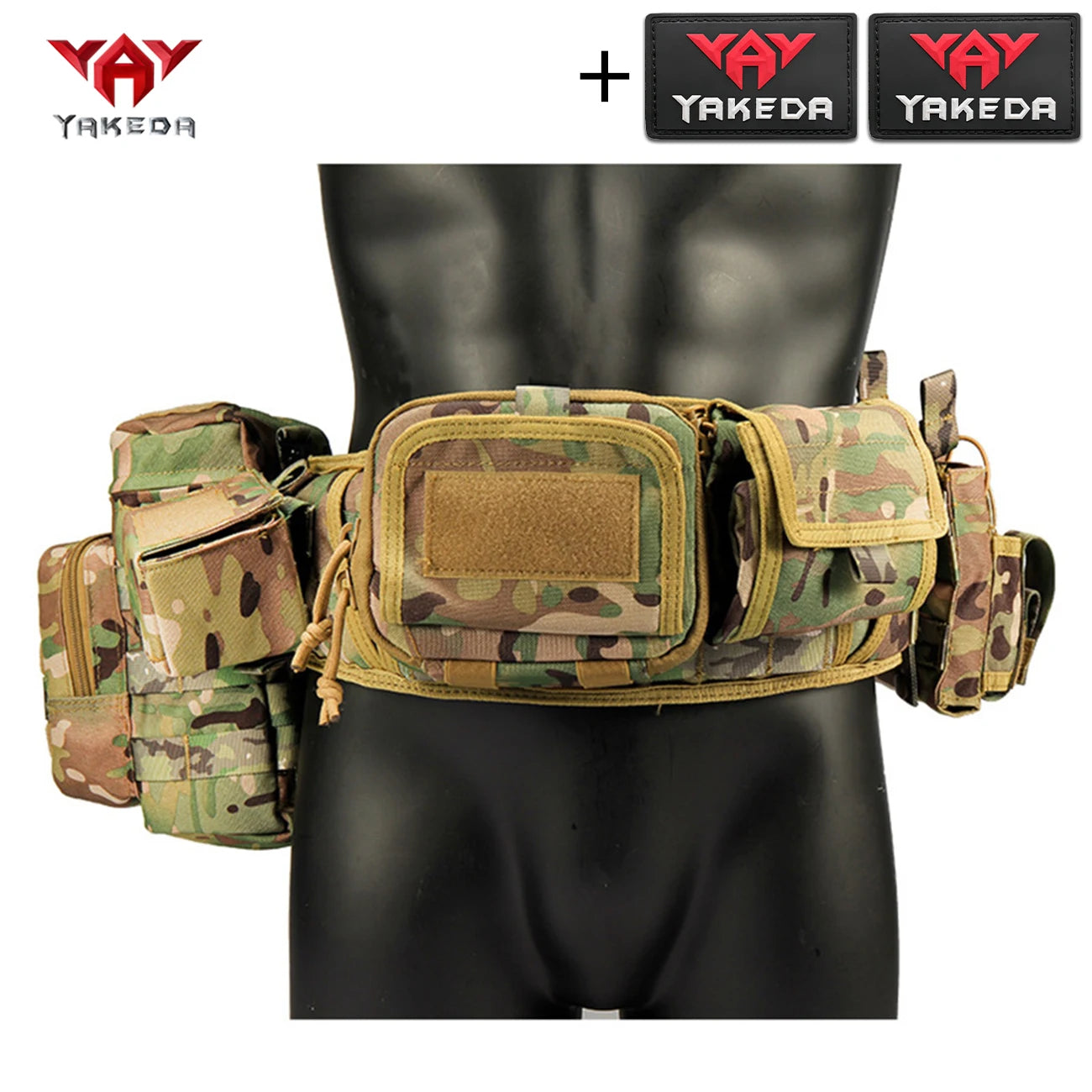 YAKEDA Modular Hunting Waist Cover Set with Adjustable Waist Belt and Multiple Storage Bags Suitable for Outdoor Hunting