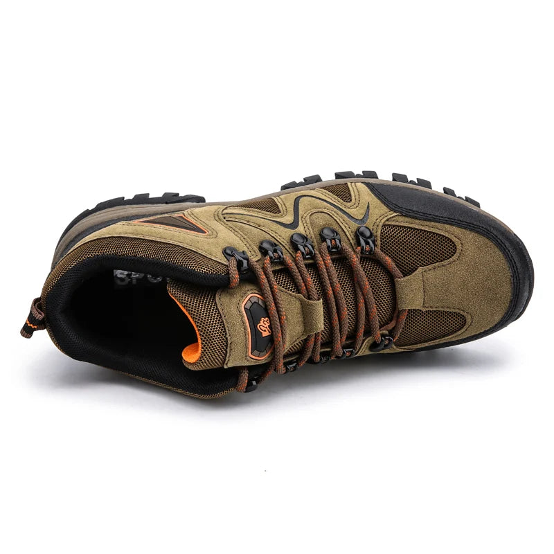 Men Hiking Shoes Suede Leather Outdoor Shoes Wear-Resistant Men Hiking Hunting Tactical Sports Shoes