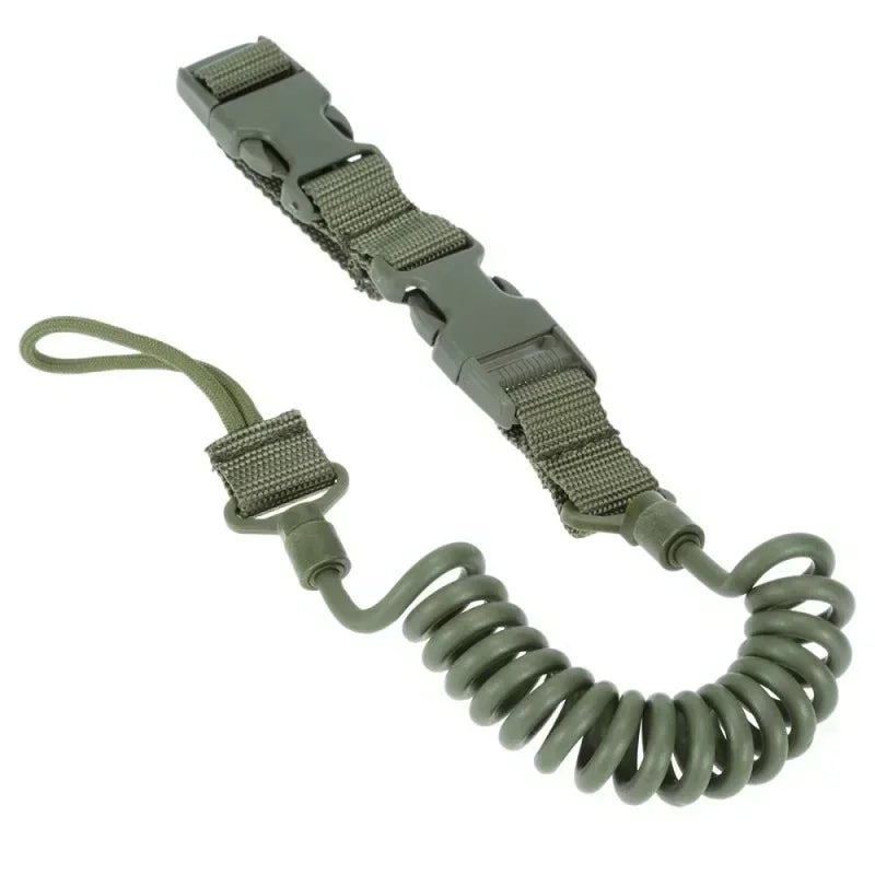 Multi-purpose Spring Lanyard Outdoor Wear-Resistant Elastic Key Chain Safety Rope Anti Loss Military Tactical Lanyard