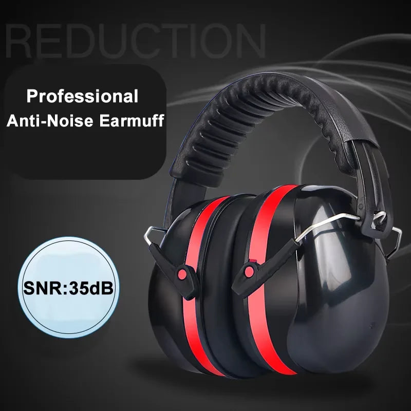 Adjustable Anti-Noise SNR-35dB Head Earmuff For Work Study Shooting Woodwork Hearing Protection Noise Reduction Ear Protector
