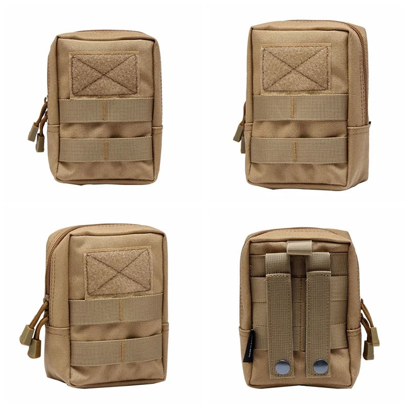 600D Outdoor Waist Bag Molle Pouch Tool Zipper Waist Pack Hungitng Accessory Belt Pouch
