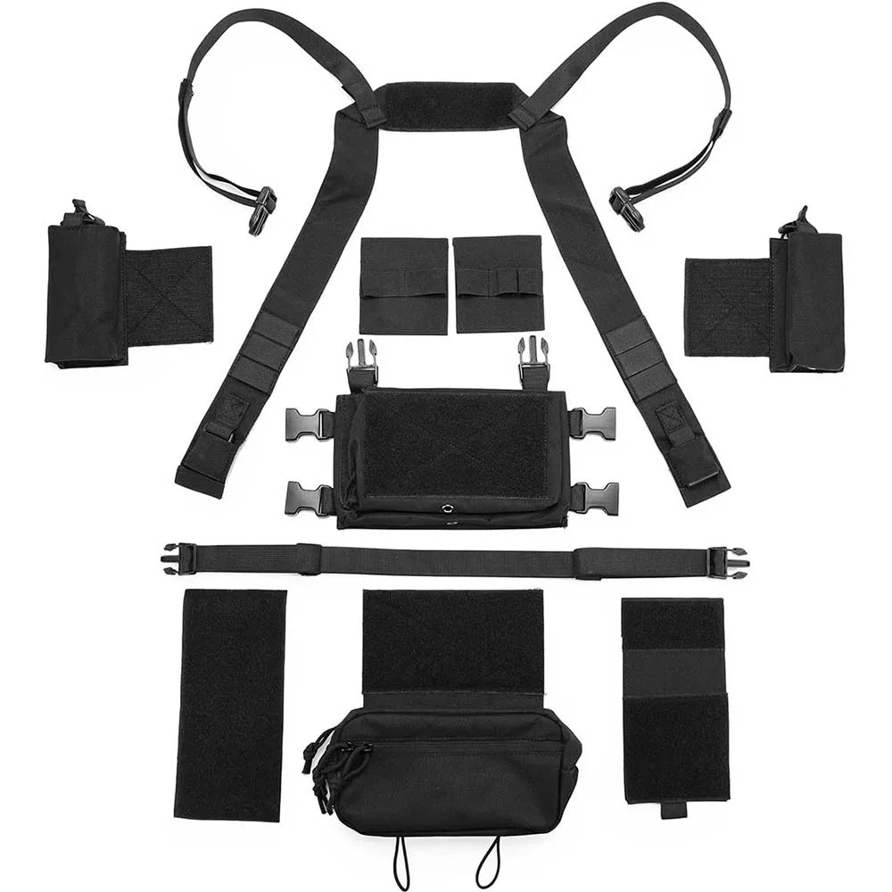 Chest Rig Multifunctional CS Field Molle Dangler Pouch Camouflage Training Vest Outdoor Camping Match Pack Hunting Entertainment