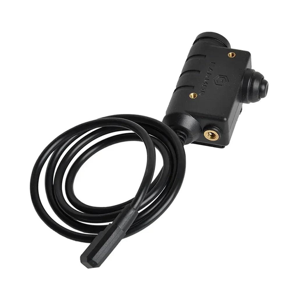 EARMOR Tactical PTT Tactical Headset Button activated push-to-talk PTT adapter M51/M52 and AUX radio interface KENWOOD