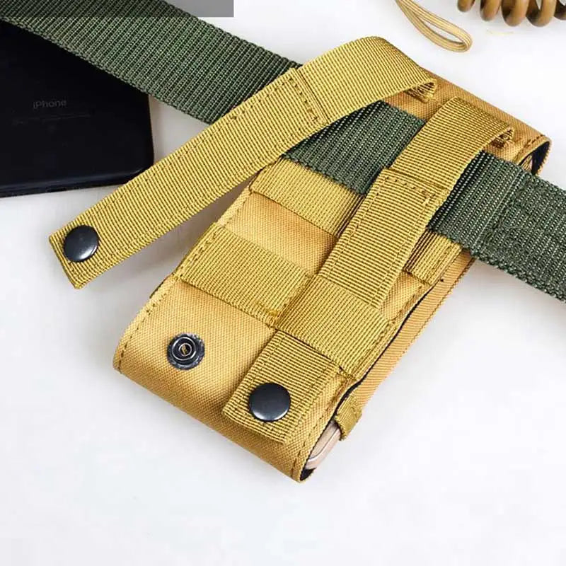 MOLLE Tactical Phone Pouch Outdoor Universal Smartphone Pouch 600D Nylon Belt Waist Bag for Hunting Travel Hiking