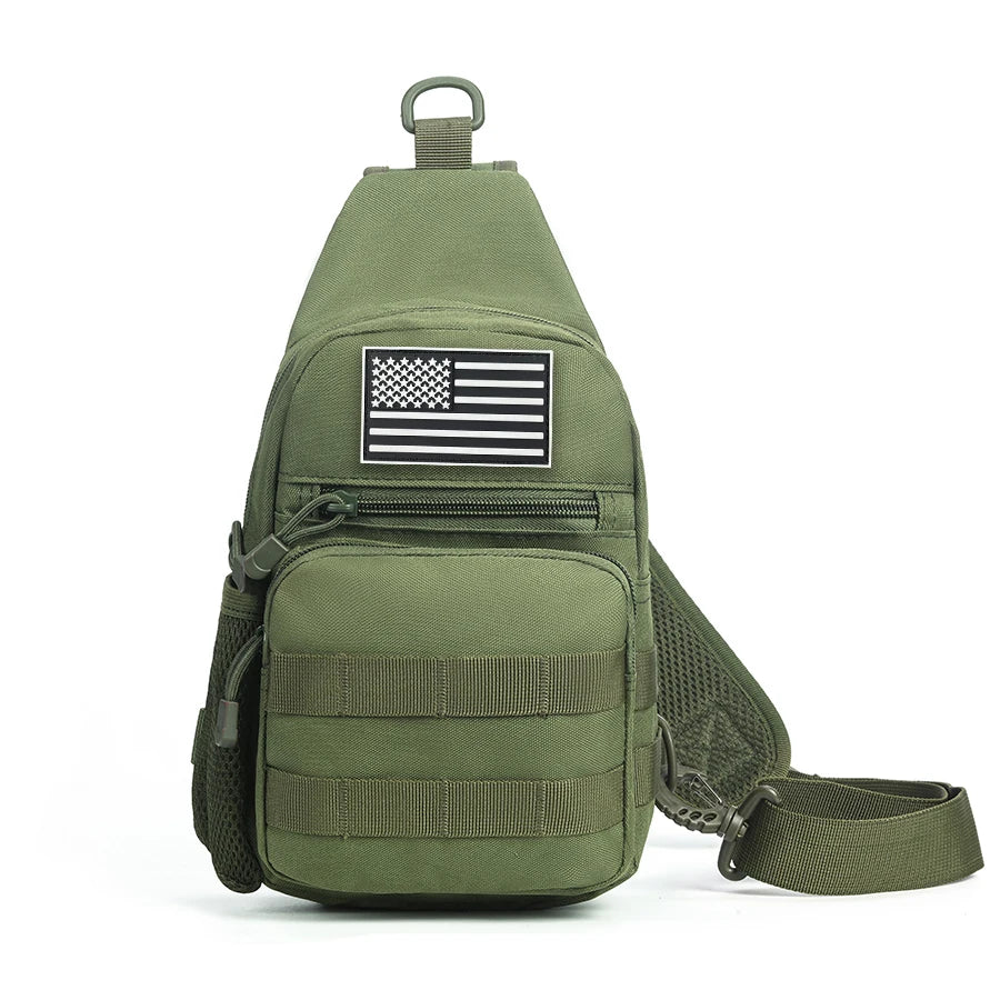 Multi functional daily commuting travel crossbody bag, chest bag, small shoulder bag with multiple pockets