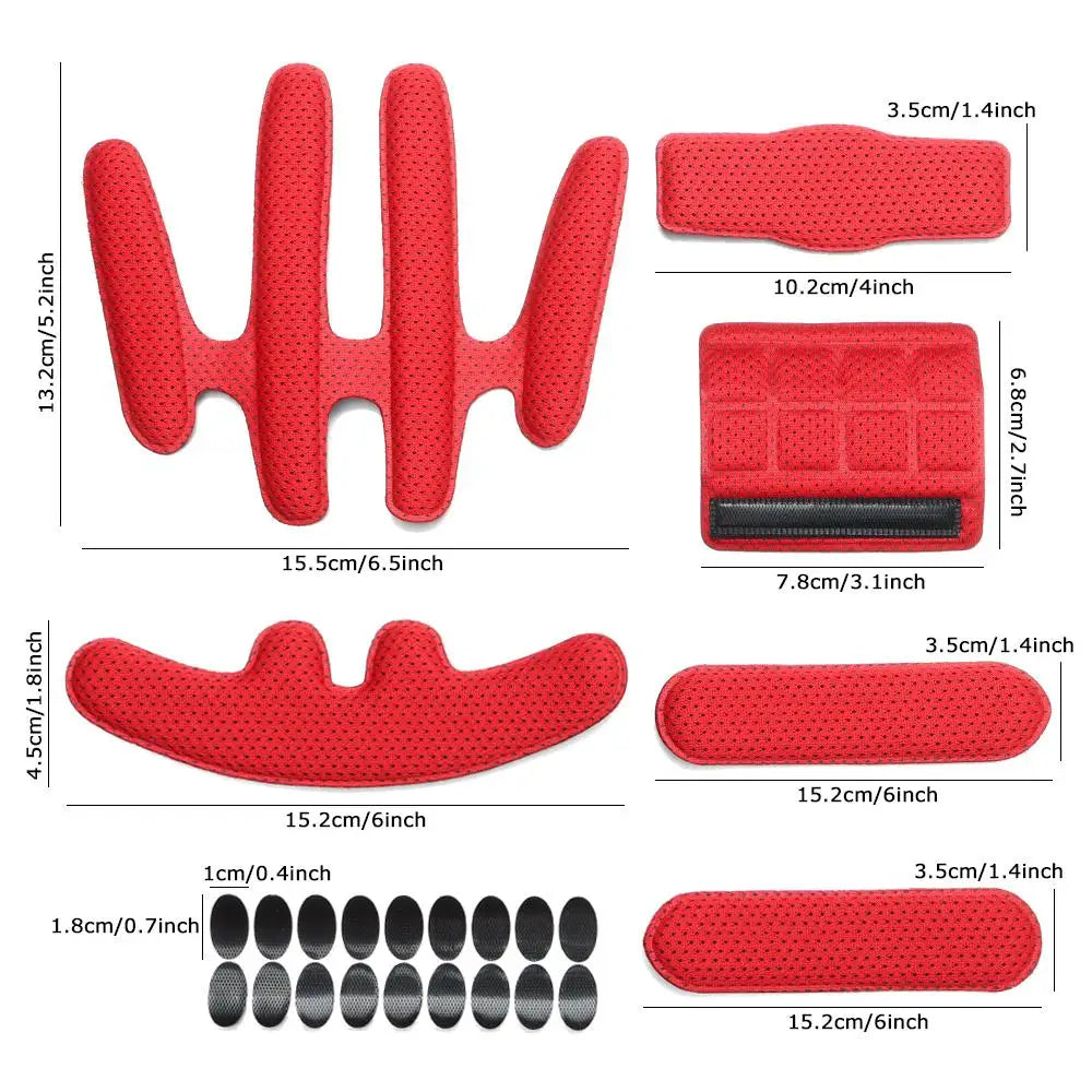 24Pcs/set Helmet Inner Padding Kits Sealed Sponge Replacement Motorcycle Bicycle Cycling Universal Foam Protection Pads Set