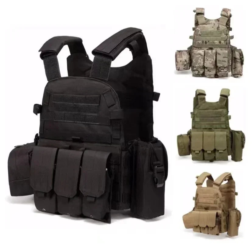6094 Military Tactical Vest Body Armor Combat Army 1CS Gear Hunting Plate Carrier Airsoft Accessories Wargame Pouch Molle Vest