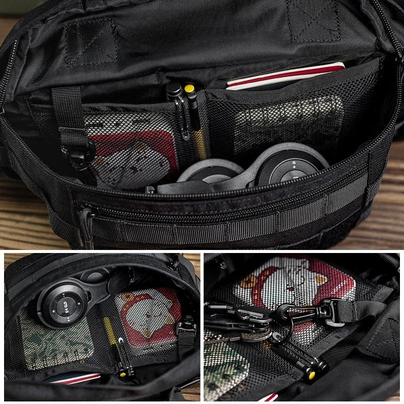 Tactical Crossbody Bag Outdoor Sport Cycling Large-capacity Waist Bag Waterproof Chest Pack Multi functional MOLLE Tool Bag