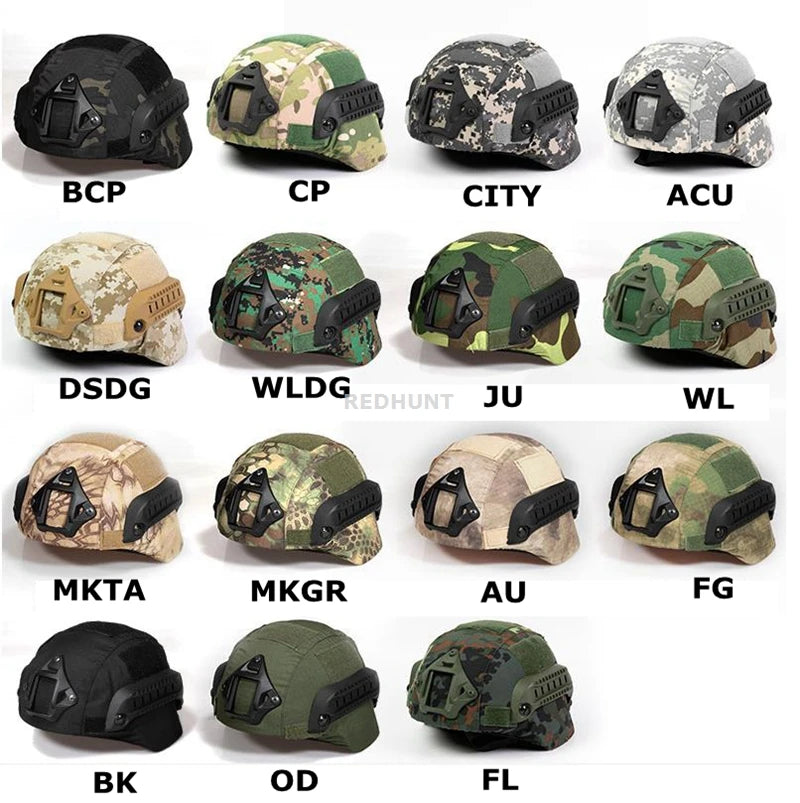 Outdoor Sports Gear Helmet Accessory Tactical Camouflage Cloth Helmet Cover for MICH 2000 Helmet
