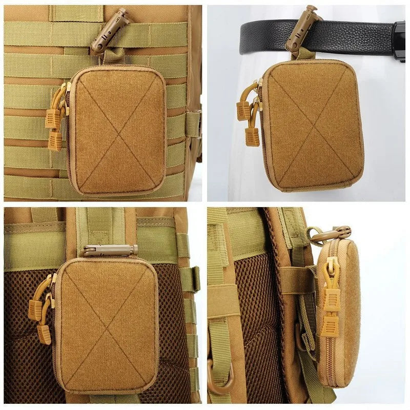 Tactical Mini Utility Pouch EDC Molle Accessory Bag with Hook-and-Loop Area for Outdoor Hunting and Emergency Use