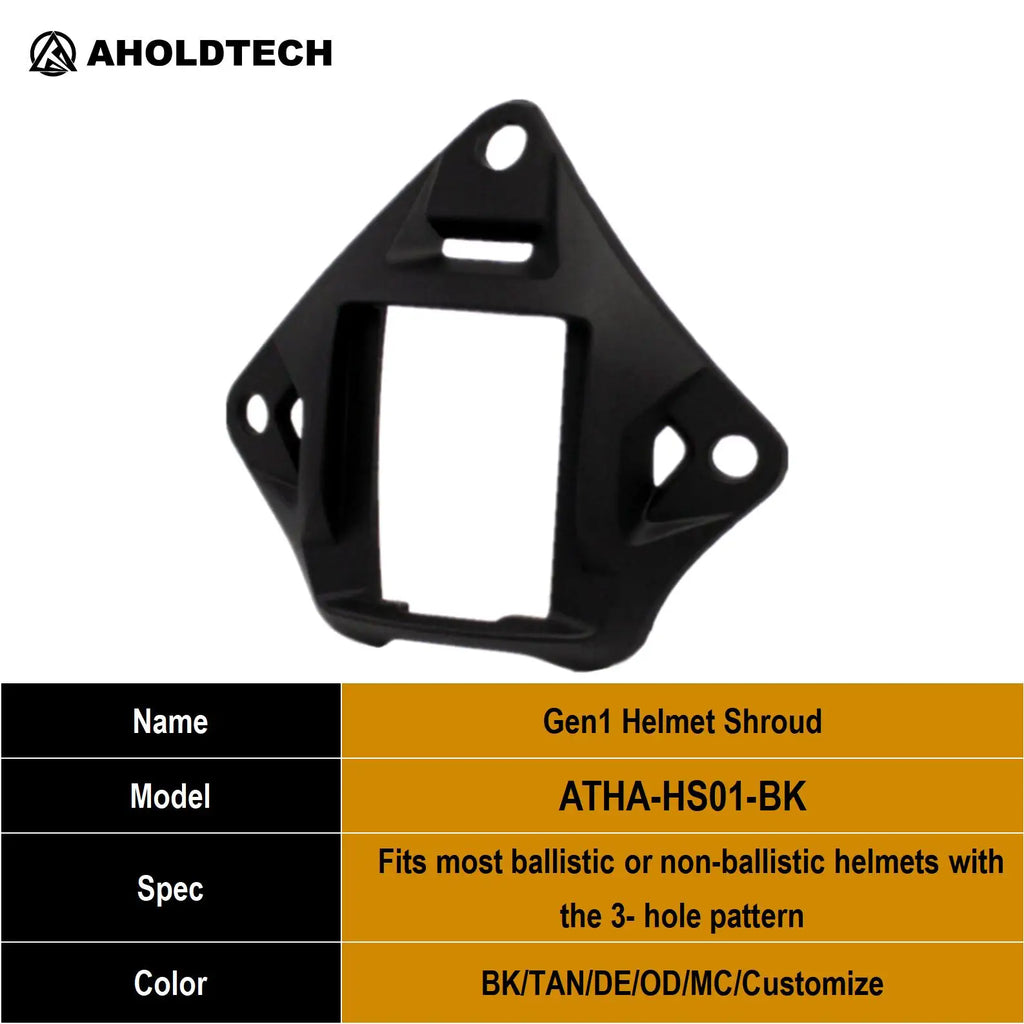 Aholdtech Tactical Helmet Shroud Modular Bungee Wilcox L4 NVG Mount Adapter for FAST MICH WENDY Bulletproof Helmet Accessories