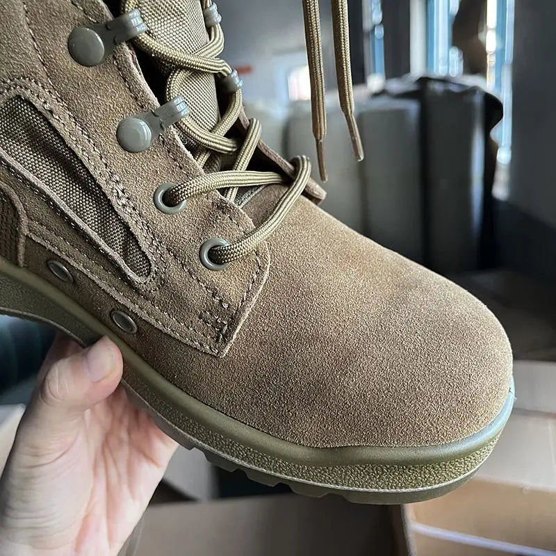 Professional Hiking Shoes for Men High Top Hunting Shoes Mens Anti Slip Mountaineering Boots Man Brown Outdoor Camping Shoes
