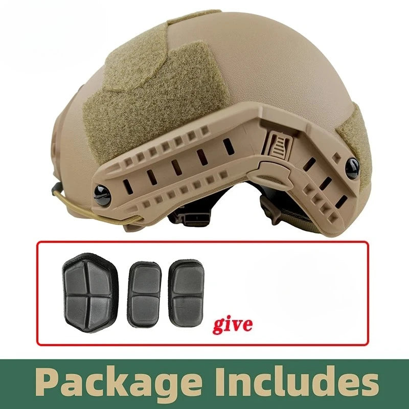 FAST Tactical Riot Helmet ABS 4-Point Suspension Adjustable Head Circumference for Military CS Airsoft Outdoor Protection