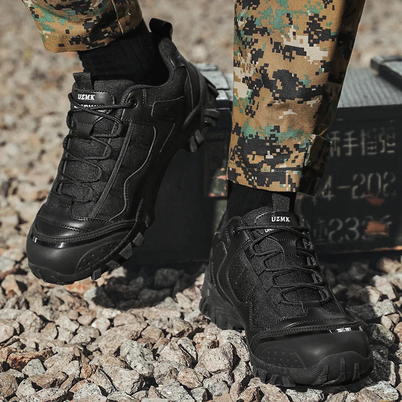 Men's Hiking Shoes Non-slip Wear-resistant Outdoor Travel Shoes Fashion Waterproof Tactical Hunting Sneakers Climbing Shoes