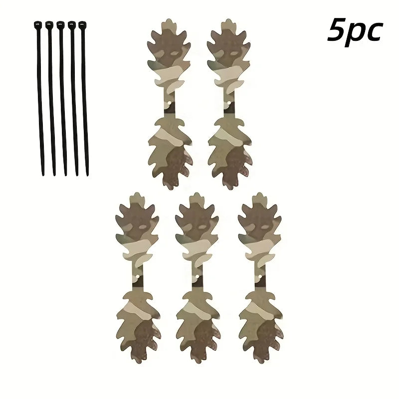 5Pcs 3D Camouflage Strip Tactical Decor Accessories For Helmet Backpack Ghillie Suit Outdoor Hunting Camo Decoration Accessories
