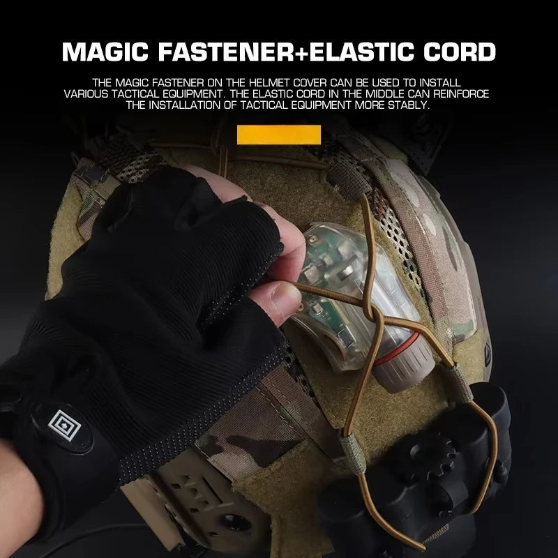Tactical Maritime/Fast SF Super High Cut Helmet Cover with Elastic Cord for GEN4 Outdoor Airsoft Gear Hunting Accessories