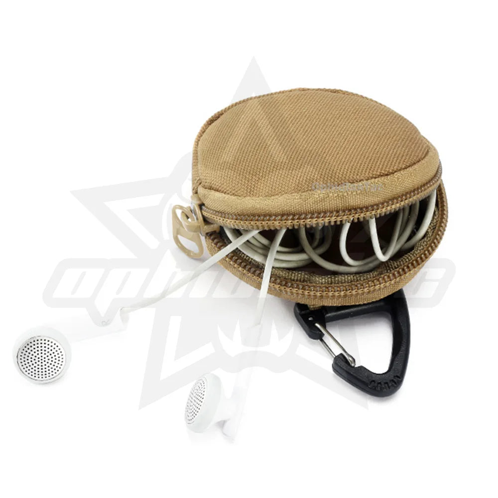 OPHIDIAN Outdoor Leisure Men's Coin Purse Portable Mini Coin Bag Key Bag Waist Bag Round Small Wallet Zipper Wallet