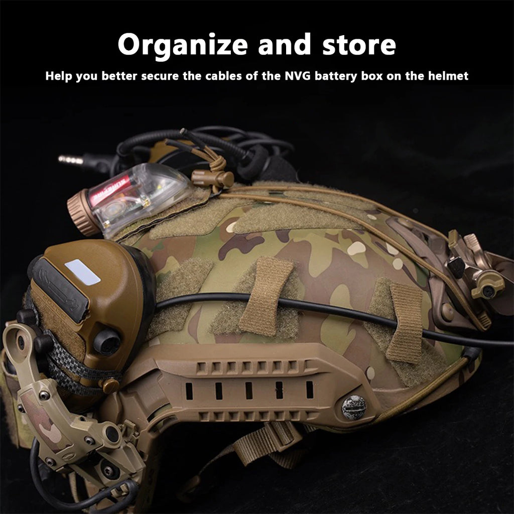 Tactical Helmet Cable Management Kits Wires Cord Collected Organizer Hook NVG Comms Loop Straps Accessories 8pcs High Quality