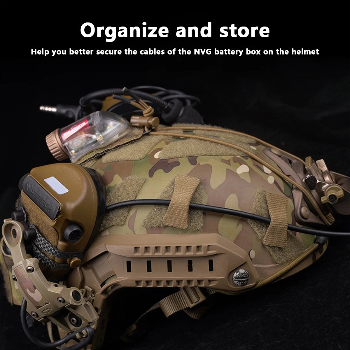 Tactical Helmet Cable Management Kits Wires Cord Collected Organizer Hook NVG Comms Loop Straps Accessories 8pcs High Quality