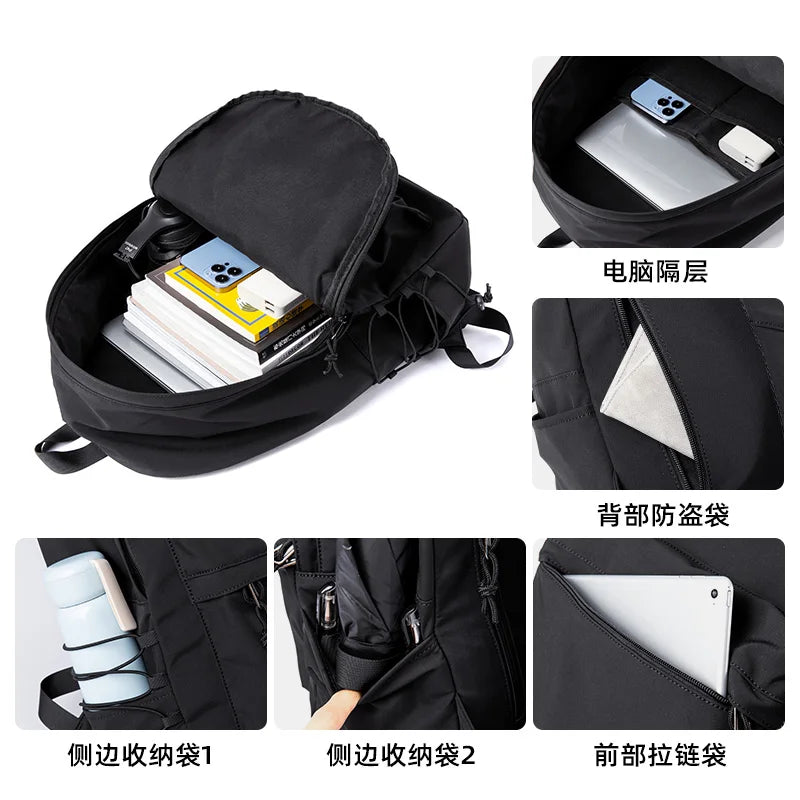 MOYYI Lightweight Casual Men's School Backpacks 14 Inch Laptop Bag Sports Travel Backpack Teenager College Students Schoolbags