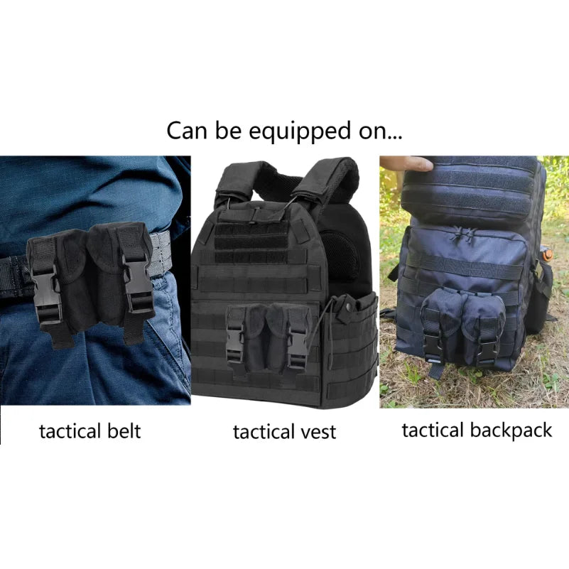 Tactical Pouch Double Frag Grenade Pack Molle EDC Tool Bag Accessory Pouch Shooting Hunting Airsoft Equipment Military Gear