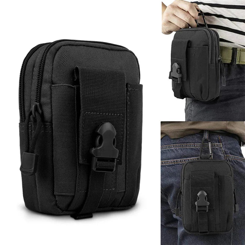 Outdoor Men Waist Pack Bum Bag Pouch Waterproof Tactical Military Sport Hunting Belt Molle Nylon Mobile Phone Bags Travel Tools