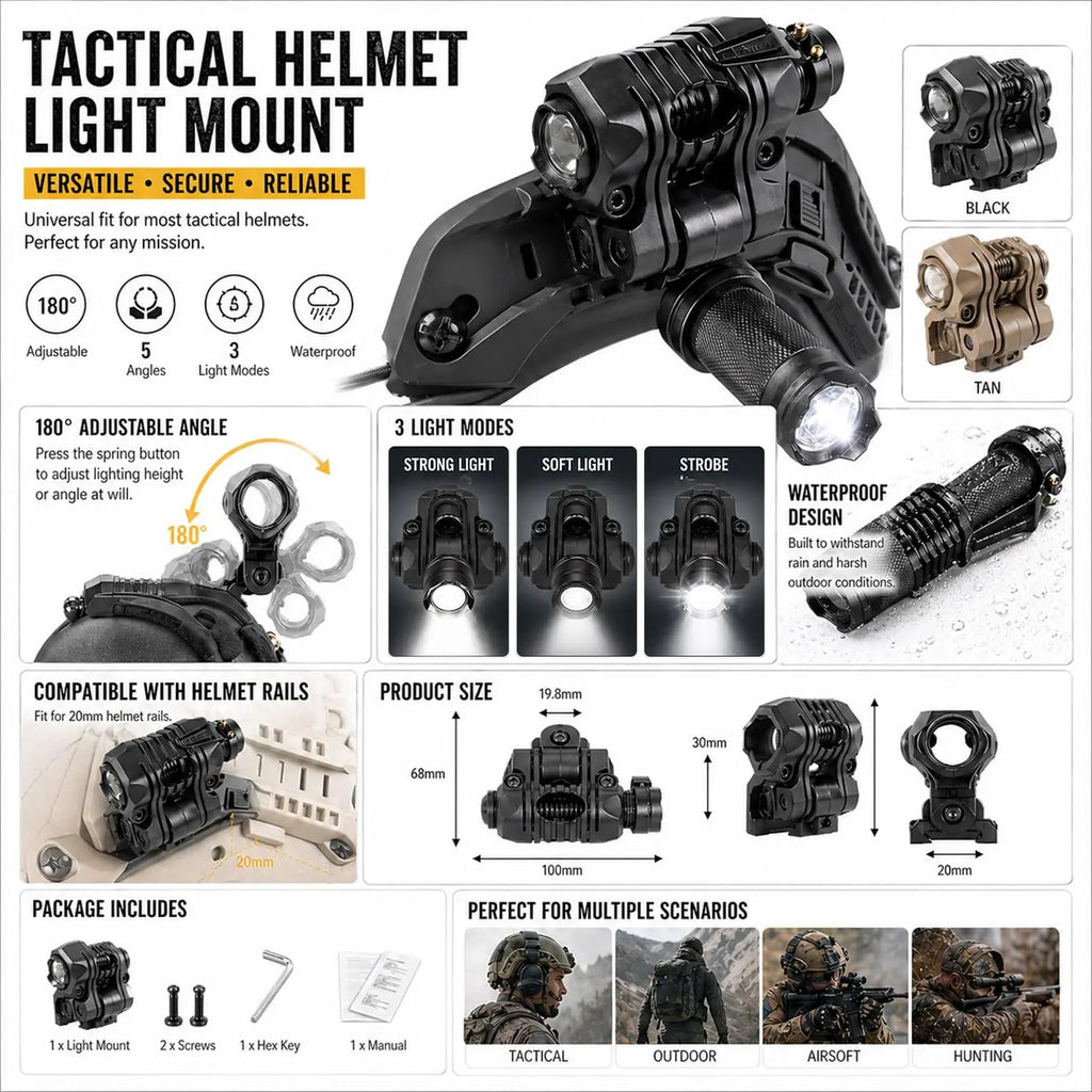 Tactical Helmet Set with Quad Dummy NVG Goggles Comms Headset Signal Light Airsoft Helmet Gear for Cosplay Paintball Training