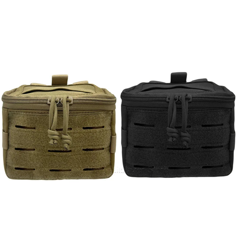 Tactical  Molle Pouch Utility Pouch Top Elastic Opening Multi-Purpose Waist Bag Outdoor Hunting Gloves  EDC Tool Bag Poop Bag