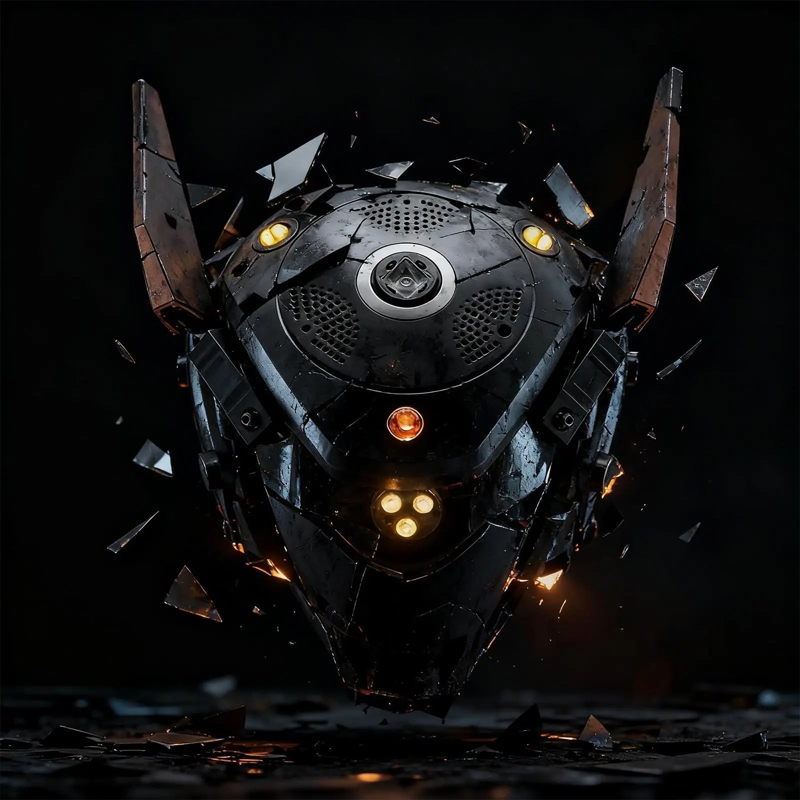 Mechanical Illuminated Cyberpunk Helmet, Multifunctional Outdoor Tactical Helmet, Protective Headgear for Partie Role Play