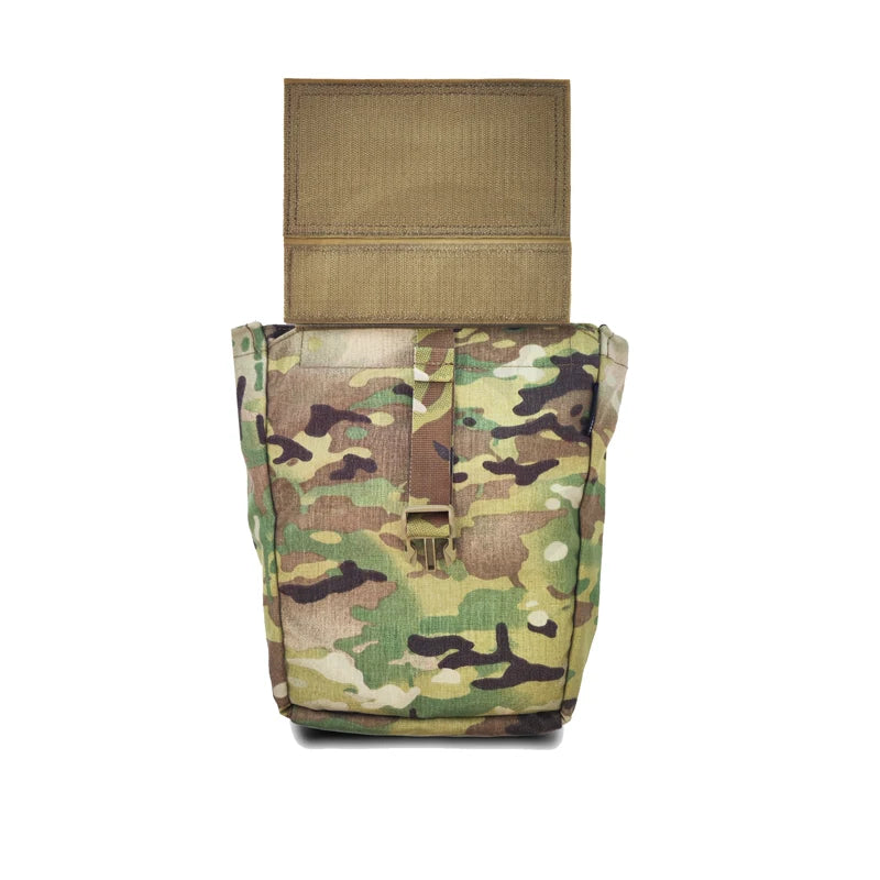 Tactical Dump Pouch Multicam Airsoft EDC Molle Foldable Pouch Gear Lower Hanging Recycling Storage Magazine  Abdominal Bag