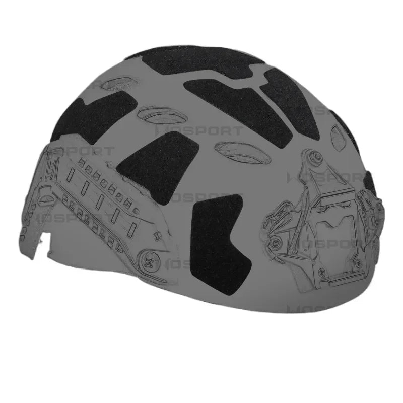 Tactical High Cut Helmet with Velcro Fastening System Compatible with WOSPORT FAST Helmet Accessories Modified Wool