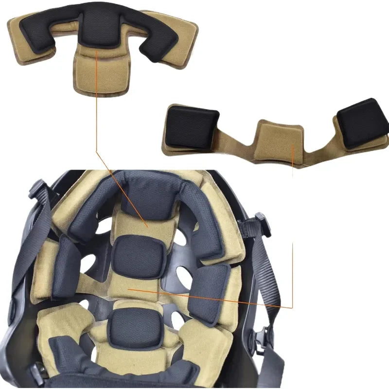 Tactical Helmet Liner with Memory Foam Shock Absorption Compatible with Ops-Core FAST Helmet High Comfort Fit