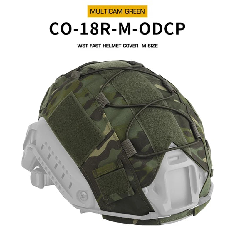 Camouflage Tactical Helmet Cover Military Paintball Hunting Shooting Gear Helmet Cloth for FAST Helmet Size M / L