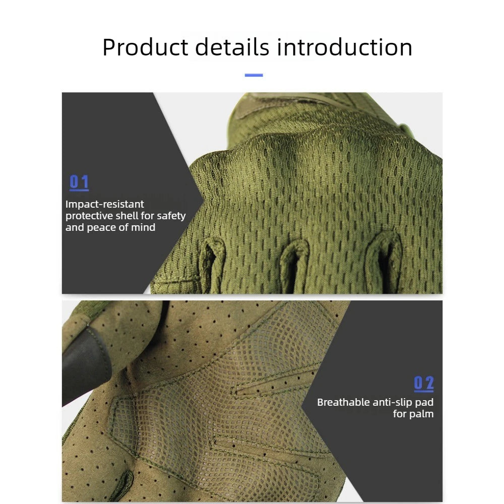 Outdoor Multi-Functional Camo Breathable Tactical Gloves Lightweight Protective Full Finger Touch Screen Motorcycle Riding Glove