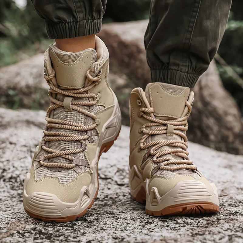 Men's Outdoor Hiking Shoes Hiking Boots Men Tactical Military Boots Denim Safety Work Shoes Outdoor Hiking Boots Training Shoes