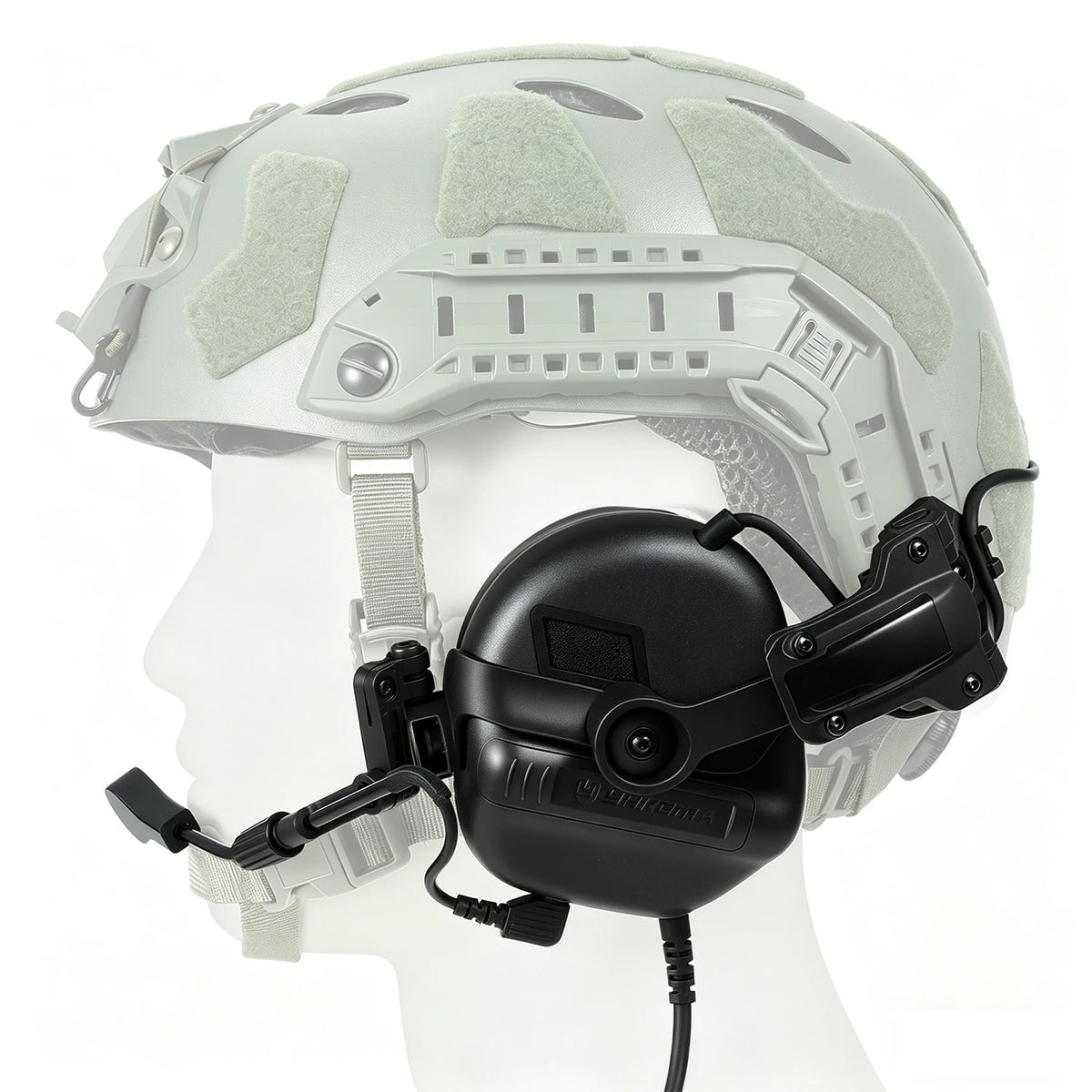 Tactical Headphones Helmet Compatible PTT Active Noise Cancelling Earmuffs for Shooting Hearing Protection
