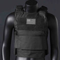 (Gift of American Flag) Quick Detachment Training Outdoor Vest Wilderness Adventure Equipment Training Clothes Black Eagle Vest
