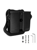 PA66+GF30 Universal Double Holder, 9mm 10mm 40 45 Single & Double Stack Universal Magazine Holster