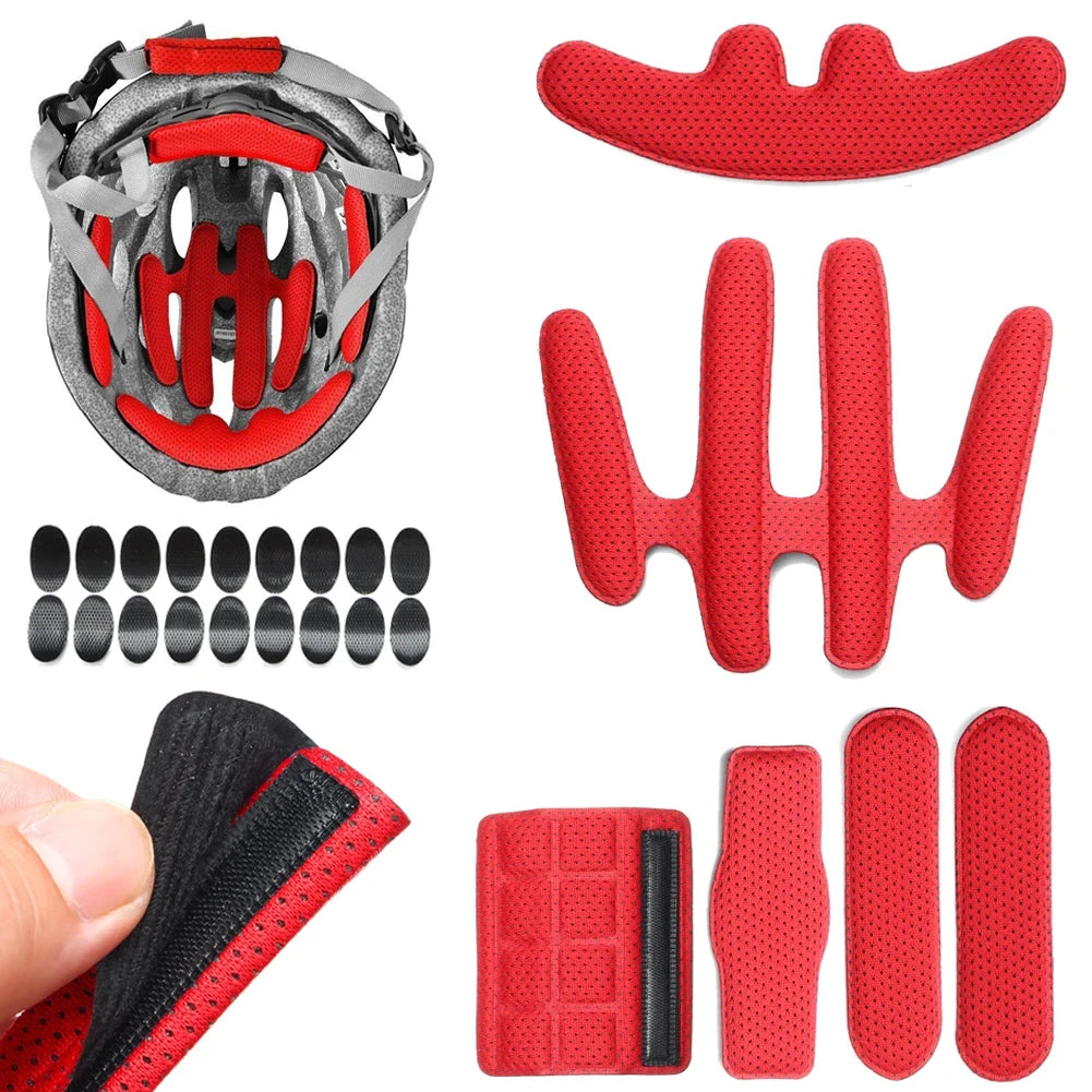 24pcs/set Replacement Foam Helmet Pads Set Quick-drying Modification Helmet Universal Motorcycle Bicycle Protection Pad Outdoor