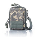 Tactical MOLLE Crossbody Bag Outdoor Waist/Shoulder Pack for Camping & Hiking, Waterproof Phone Holster with EDC Organizert