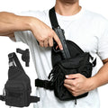Tactical Shoulder Bag for Gun Concealed Carry Pistol Bag Crossbody Chest Pack Small Sling Backpack Quick Access Gun Holster Bag
